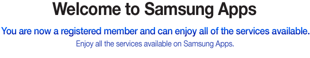 Welcome to Samsung Apps!