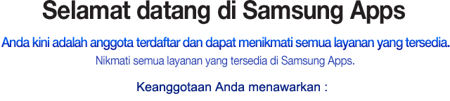Welcome to Samsung Apps!