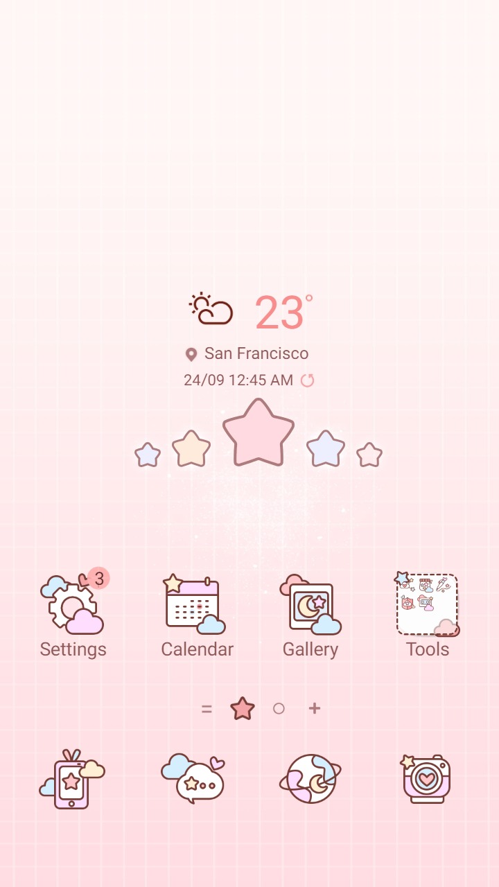 ❤️Mun❤️ Baby Star ~❤️ Premium Theme cutie pink star