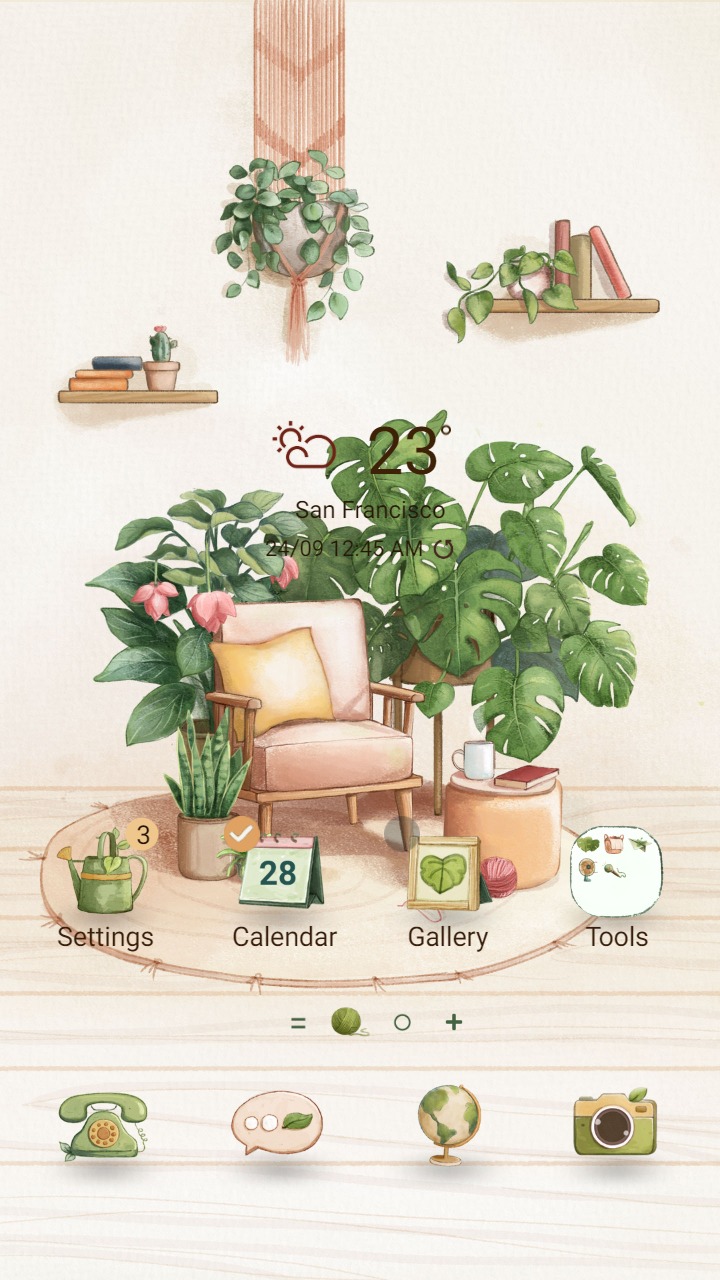 ❤️Mun❤️ Greenery Plants Room ~❤️ Premium Theme Official with sofa, book and hanging trees