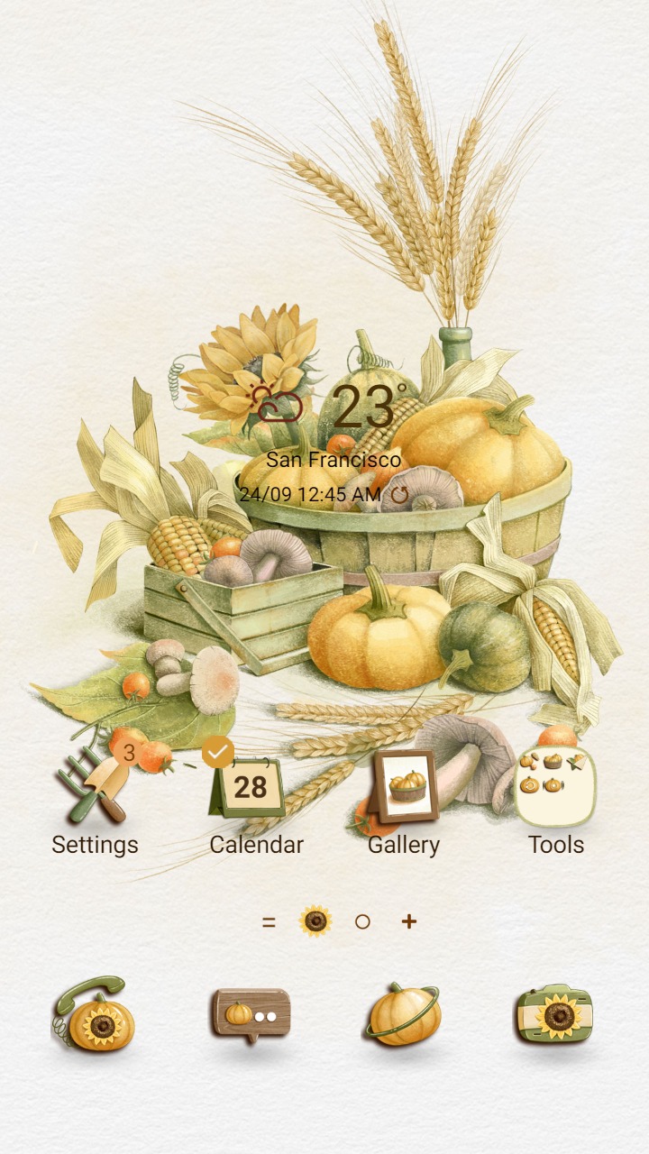 ❤️Mun❤️ Harvest Season ~❤️ Premium Theme Official with Farmhouse Fruit Pumpkin, Corns and Apple