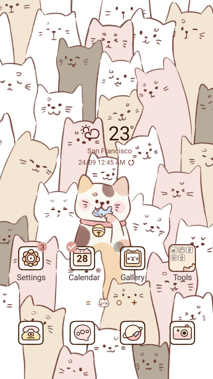 ❤️Mun❤️ Cute Kitten ~❤️ Premium Theme Official with doodle cat