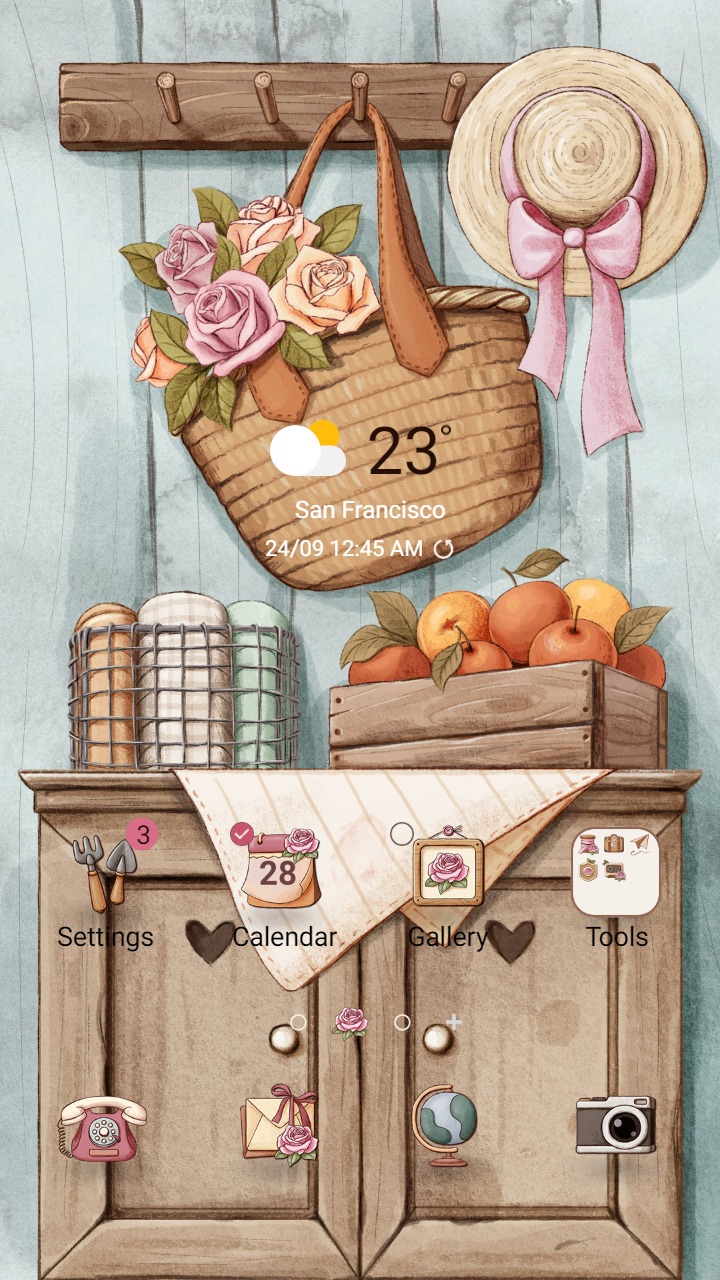 ❤️ Mun ❤️ Vintage Kitchen ~❤️ Premium Theme Official with rose, orange and aesthetic things