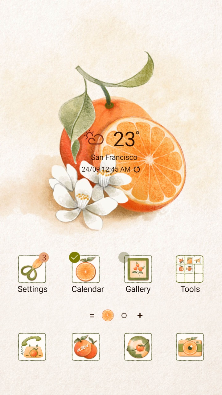 ❤️Mun❤️ Juicy Orange ~❤️ Premium Theme with flower