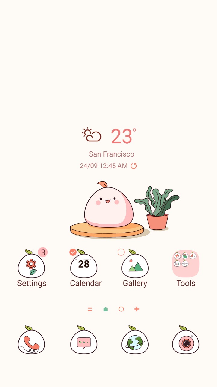 ❤️ Mun ❤️ Kawaii Dumpling ~❤️ Premium Free Theme Official with doodle art