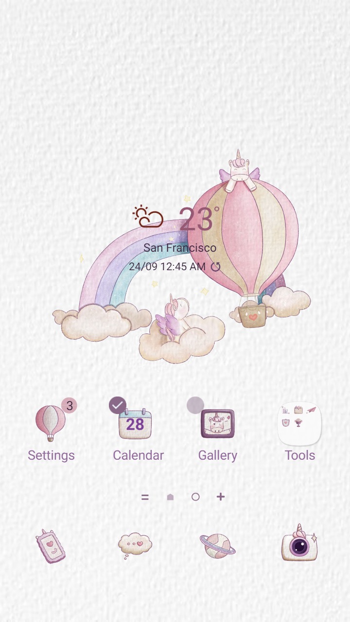 ❤️Mun❤️ Kawaii Cloudy Unicorn ~❤️ Premium Theme Official