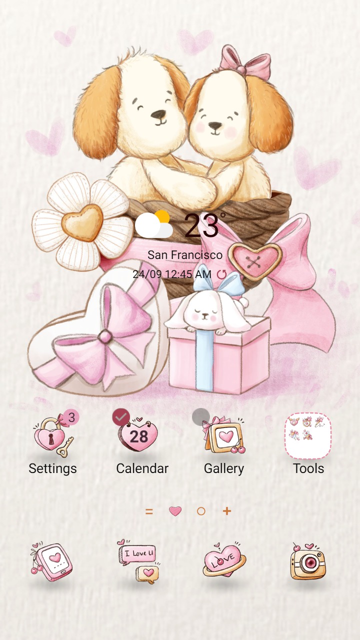 ❤️Mun❤️ Puppy in love ~❤️ Premium Theme romantic valentine