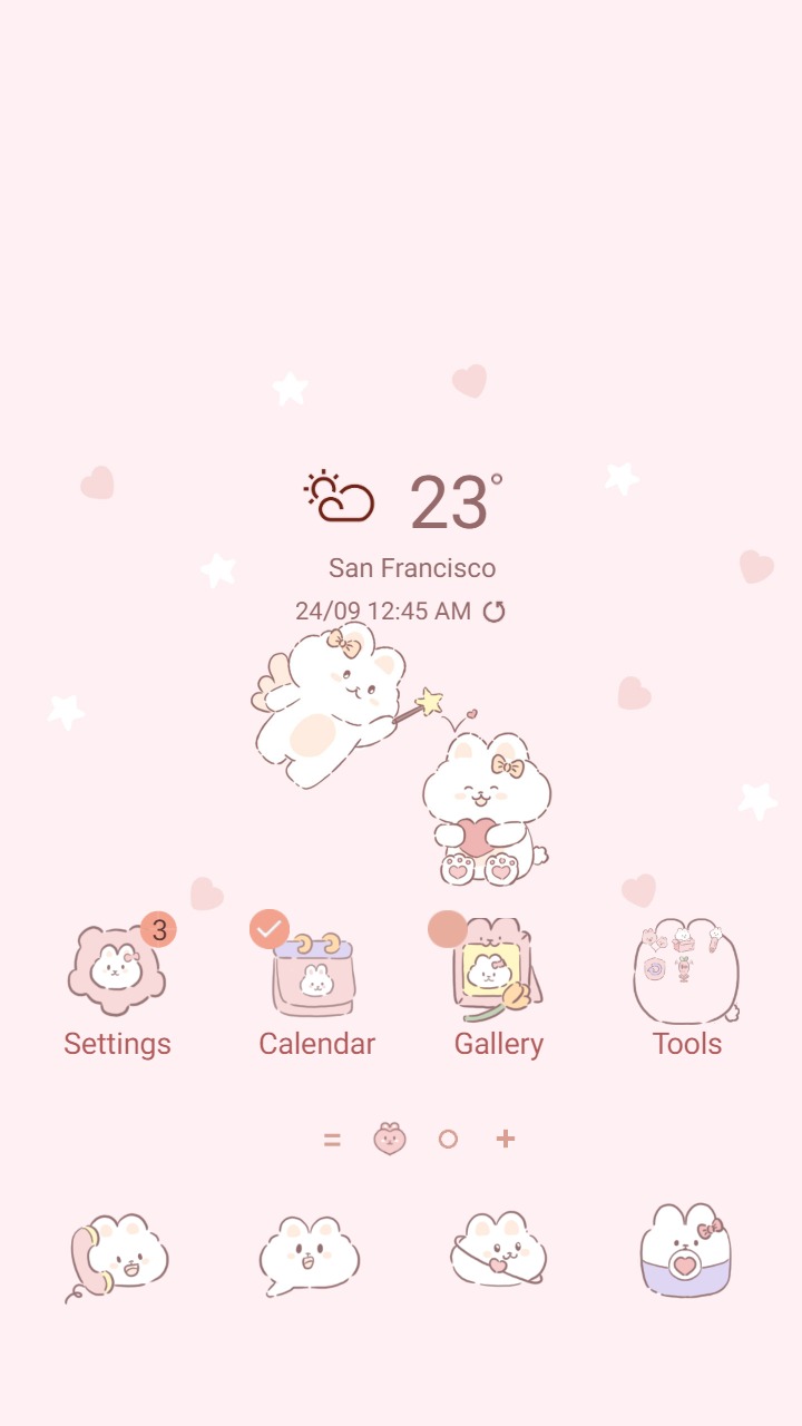 ❤️Mun❤️ Kawaii Bunny ~❤️ Premium Theme romantic bunny couple valentine