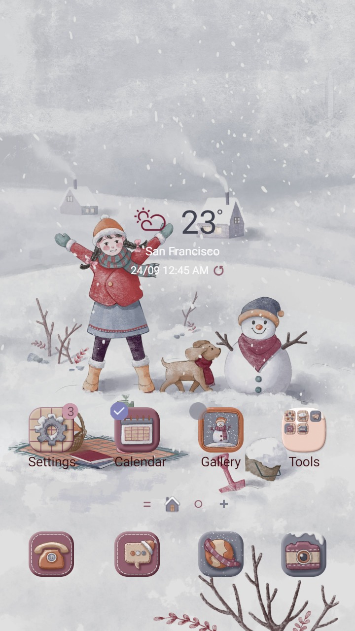 ❤️Mun❤️ Winter Girl ~❤️ Premium Theme happy little baby girl in the winter