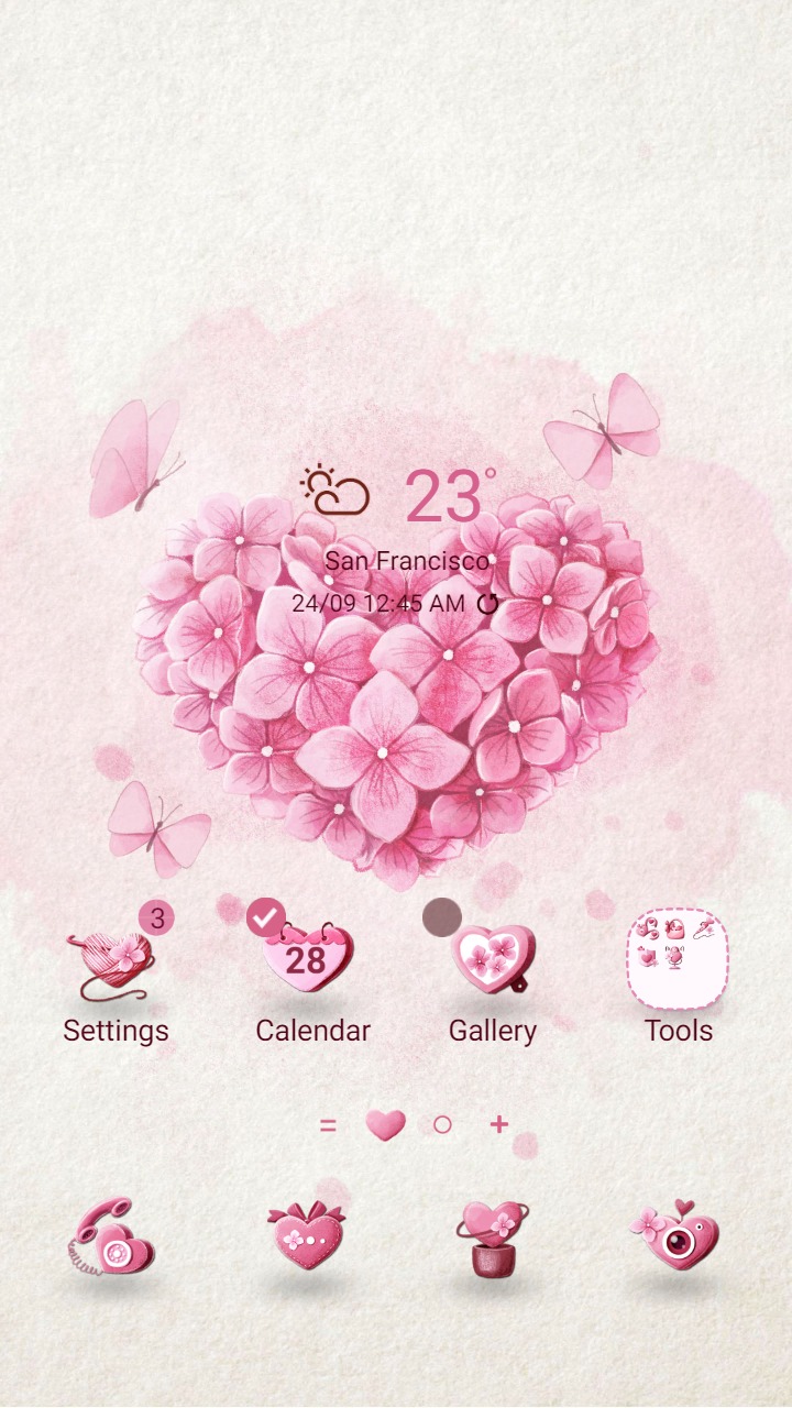 ❤️Mun❤️ Love Flowers ~❤️ Premium Theme romantic hydrangea heart