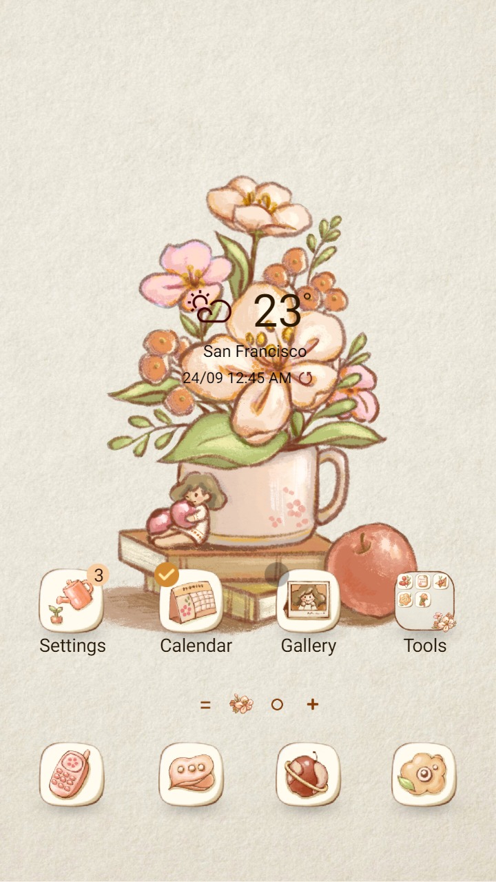 ❤️Mun❤️ Flowers and Books ~❤️ Premium Theme a tiny table decoration