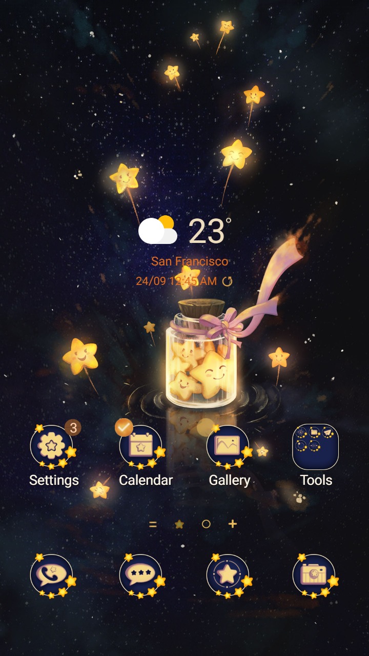 ❤️Mun❤️ Golden Starlight in Bottle~❤️ Premium Theme Official with our new enchanting the stars magic in a bottle
