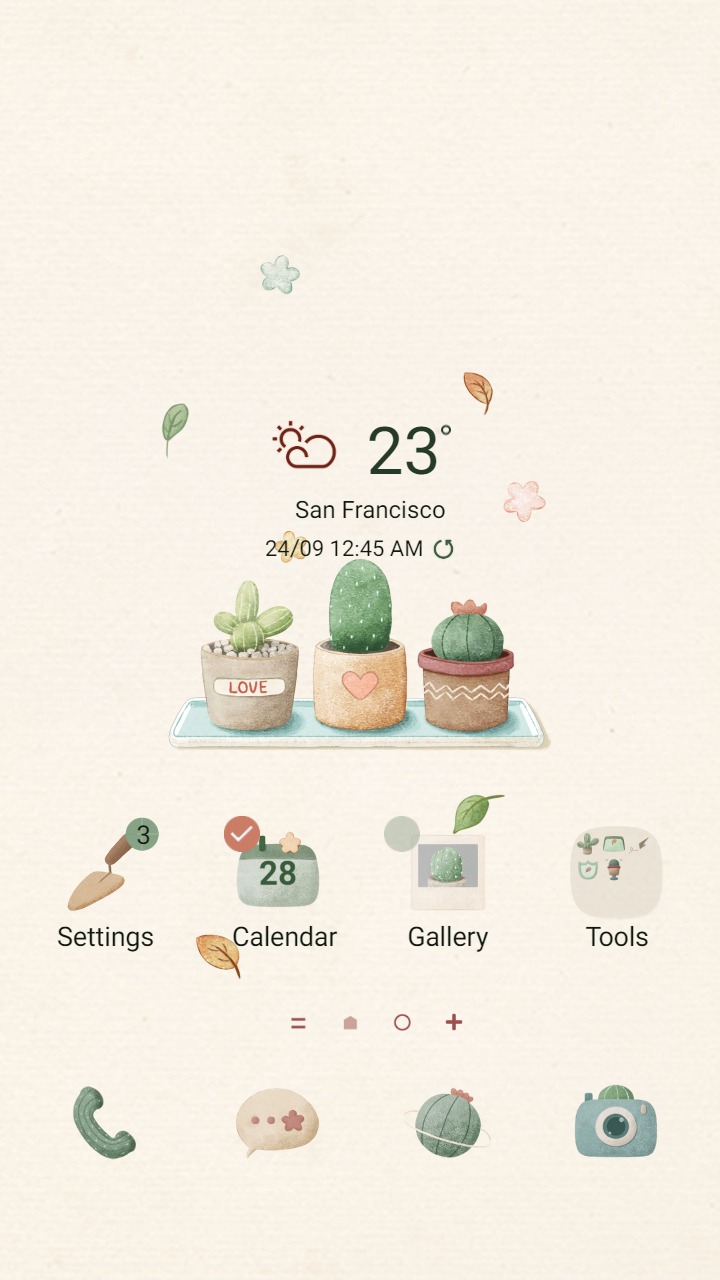 ❤️Mun❤️ Cactus Plants Kawaii ~❤️ Premium Theme Fall in love with the cutest succulents around