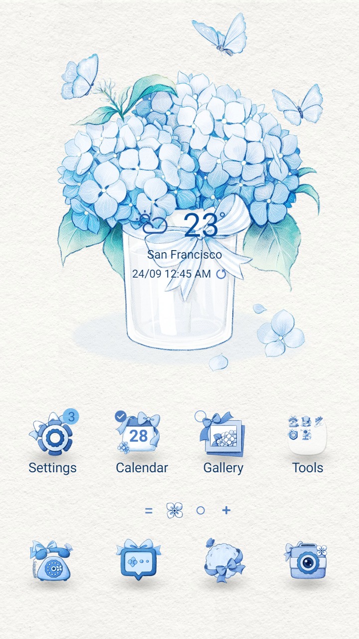 ❤️Mun❤️ Blue Hydrangeas ~❤️ Premium Theme Official