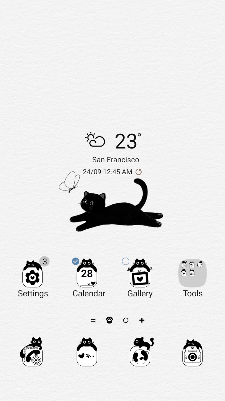 ❤️Mun❤️ Cute Black Cat ~❤️ Premium Theme Official