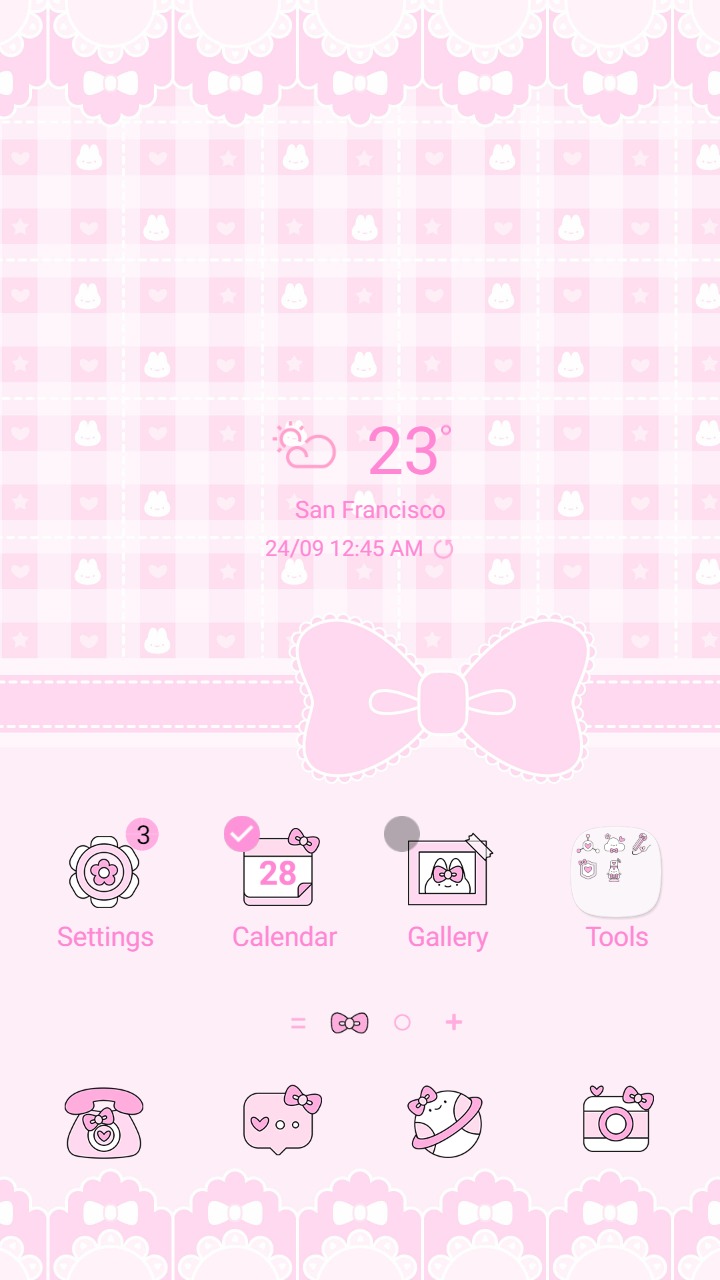 ❤️Mun❤️ Pink Bow Tie ~❤️ Premium Theme Lovely pink and white