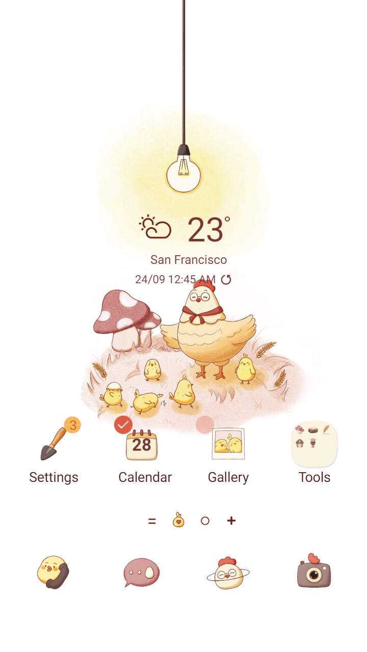 ❤️Mun❤️ Mischievous chickens ~❤️ Premium Theme baby chickens play with their mother hen