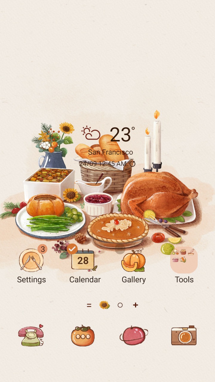 ❤️Mun❤️ Thanksgiving dinner ~❤️ Premium Theme a hearty feast at Thanksgiving dinner