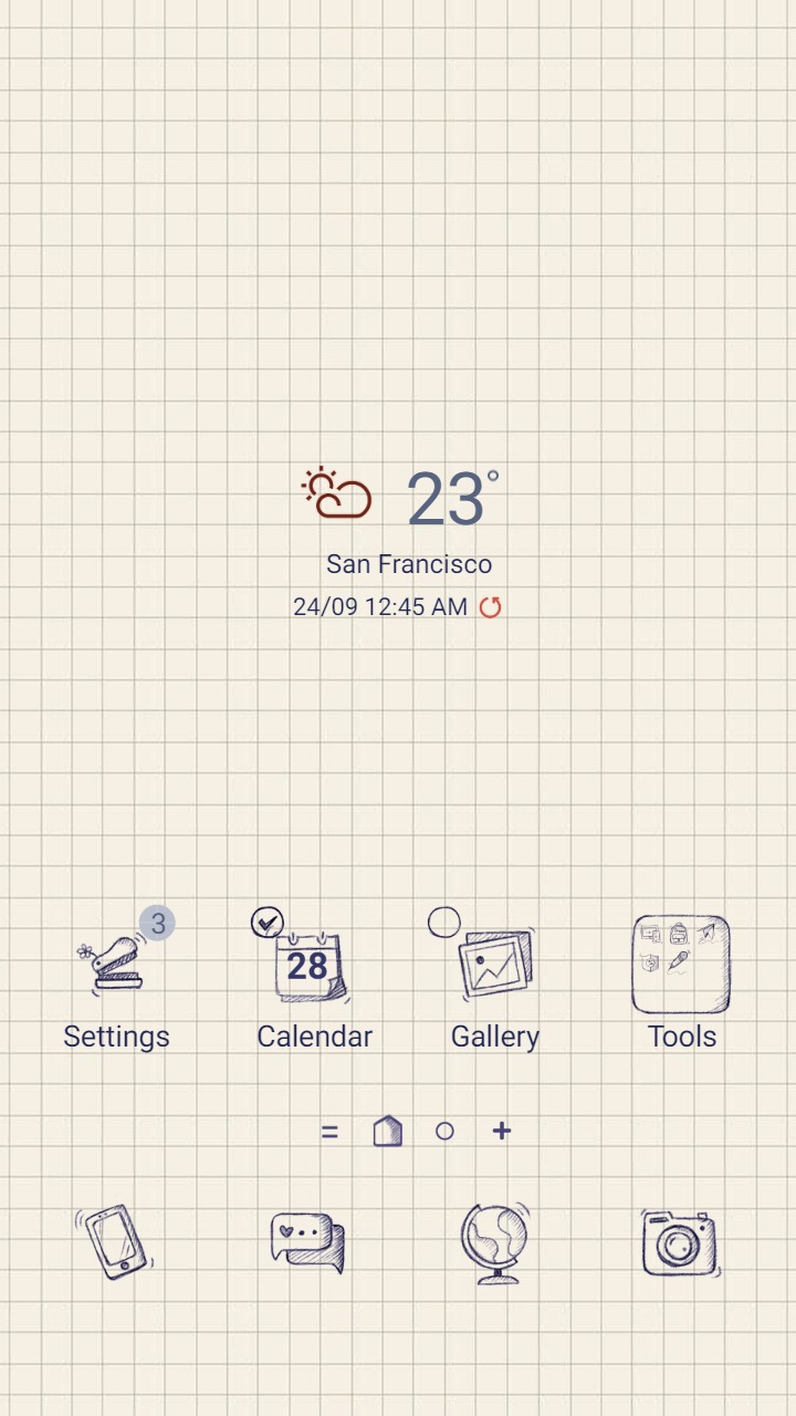 ❤️Mun❤️ Simple Notebook ~❤️ Premium Theme simple checkered notebook