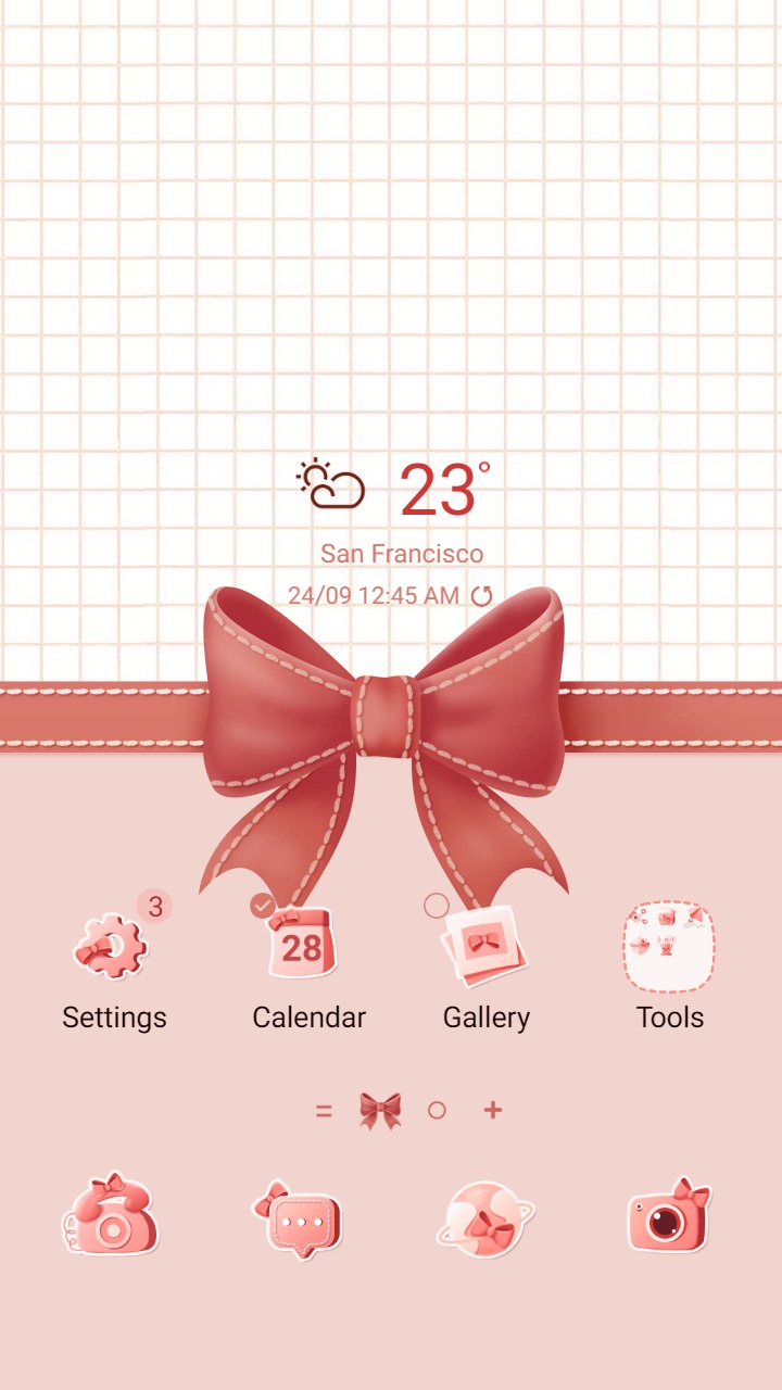 ❤️Mun❤️ Lovely Red Ribbon ~❤️ Premium Theme lovely ribbon bow