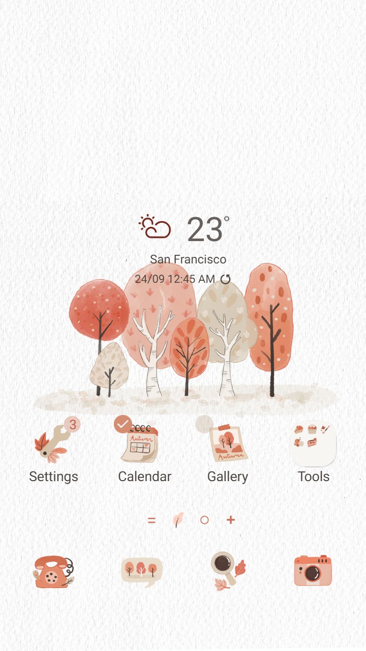 ❤️Mun❤️ Autumn Trees ~❤️ Premium Theme rows of colorful autumn trees