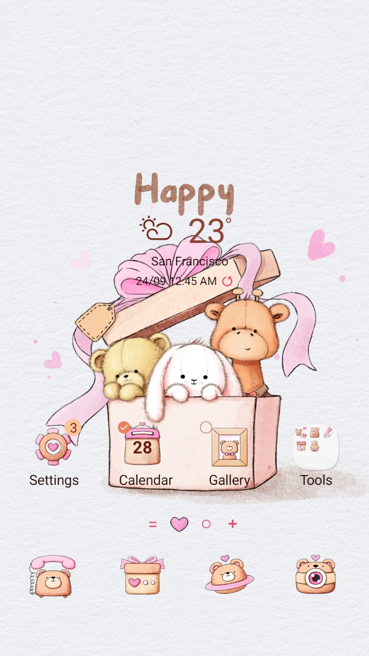 ❤️Mun❤️ Teddy Bears are in the box ~❤️ Premium Theme open the box and be greeted by soft cuteness