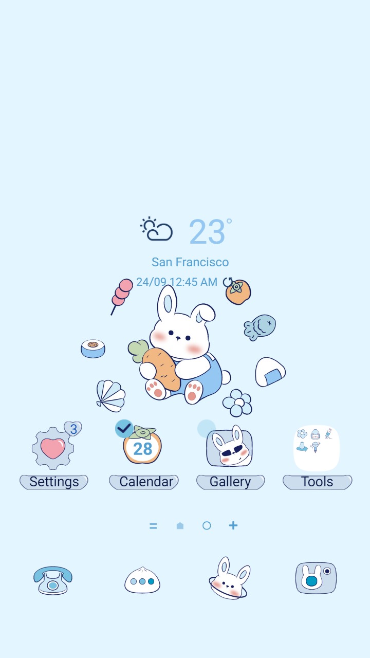 ❤️Mun❤️ Lazy Rabbit ~❤️ Premium Theme the cute rabbit relax