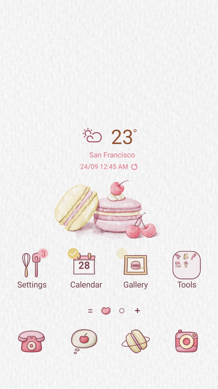 ❤️Mun❤️ Pastel Macarons ~❤️ Premium Theme delicious macarons and sweet cherry