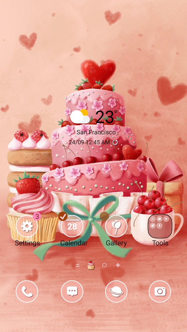 ❤️Mun❤️ Sweet Cakes ~❤️ Premium Theme with pink cream cakes