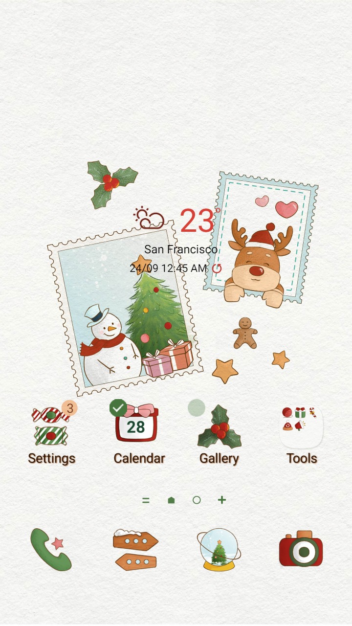 ❤️Mun❤️ Christmas stamps ~❤️ Premium Theme about lovely stamps for you