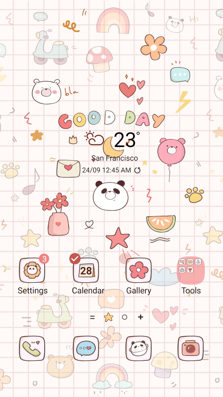 ❤️Mun❤️ Cute Items ~❤️ Premium Theme lovely bear icons