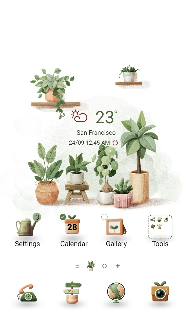 ❤️Mun❤️ Vintage Plants ~❤️ Premium Theme lovely green tree