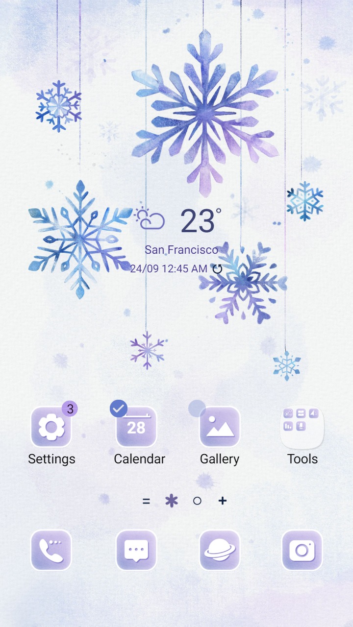 ❤️Mun❤️ Snowflake ~❤️ Premium Theme transparent crystal snowflakes
