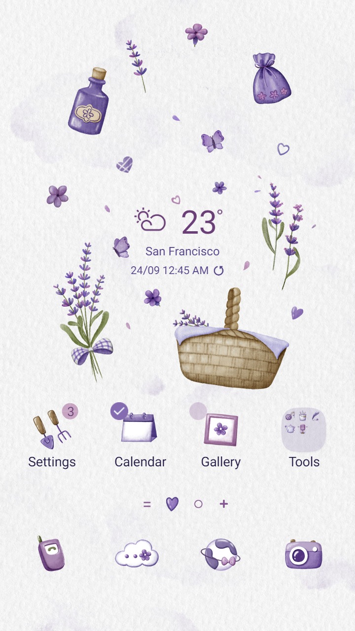 ❤️Mun❤️ Lavender Flower ~❤️ Premium Theme the gentle purple color of lavender flowers