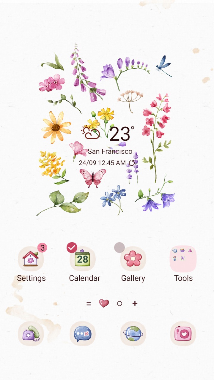 ❤️Mun❤️ Colorful Flowers ~❤️ Premium Theme beautiful flowers and butterflies