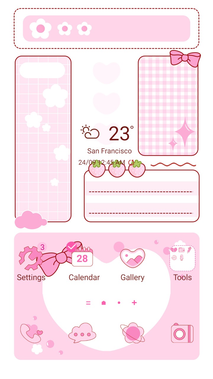 ❤️Mun❤️ Cute Pink Delights ~❤️ Premium Theme the sweetness of the new theme
