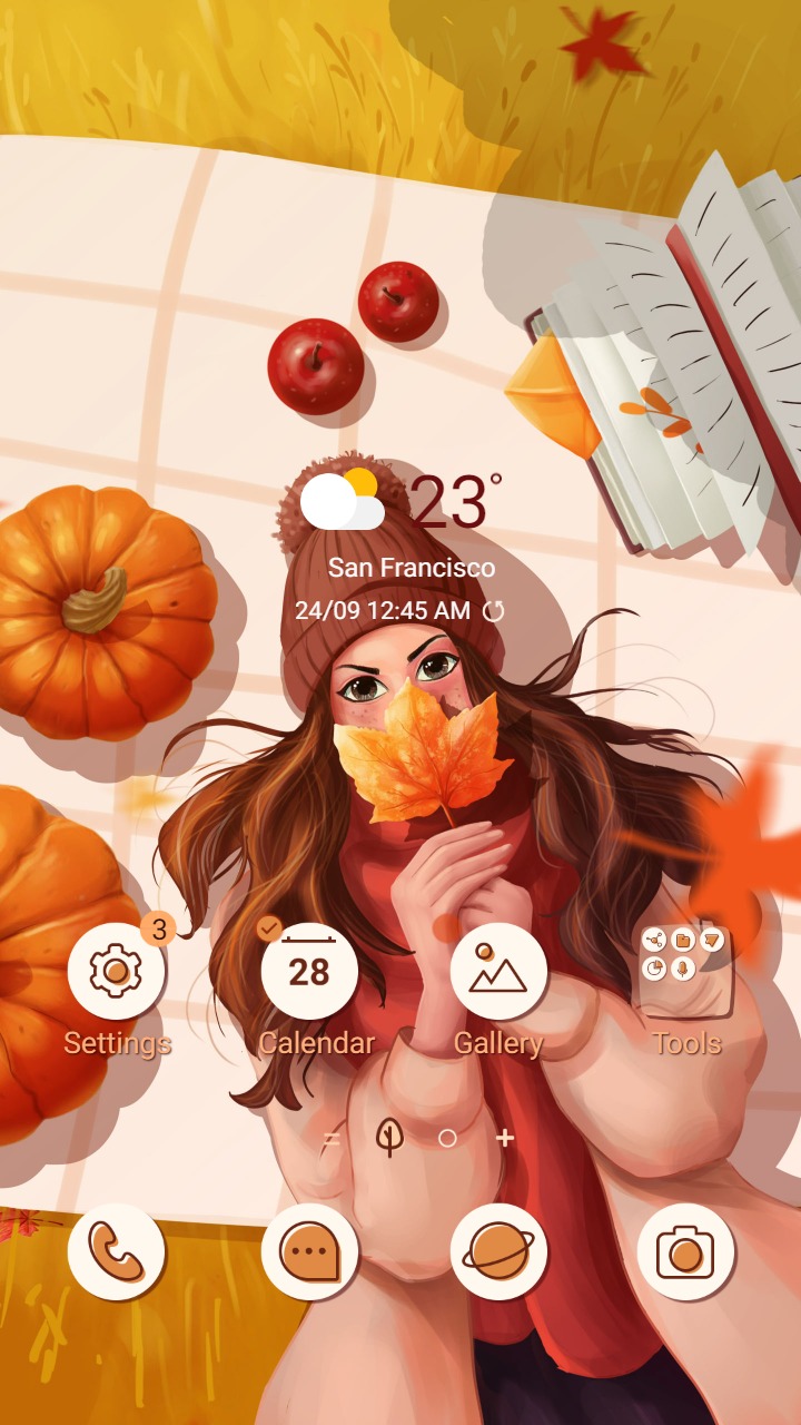 ❤️Mun❤️ Autumn Girl ~❤️ Premium Theme dreamy girl on the grass