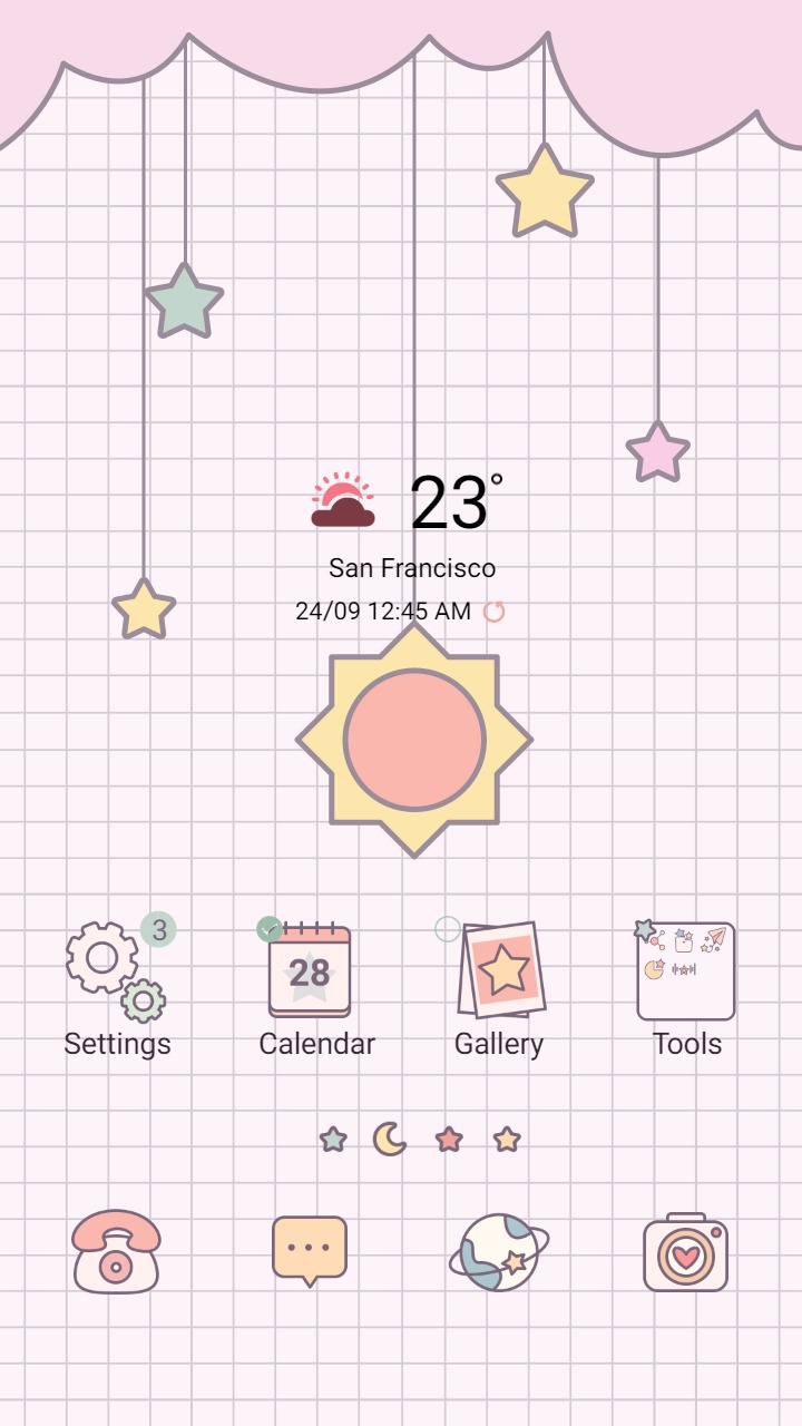 ❤️Mun❤️ Dreamy Sky ~❤️ Premium Theme pink sky in the dream