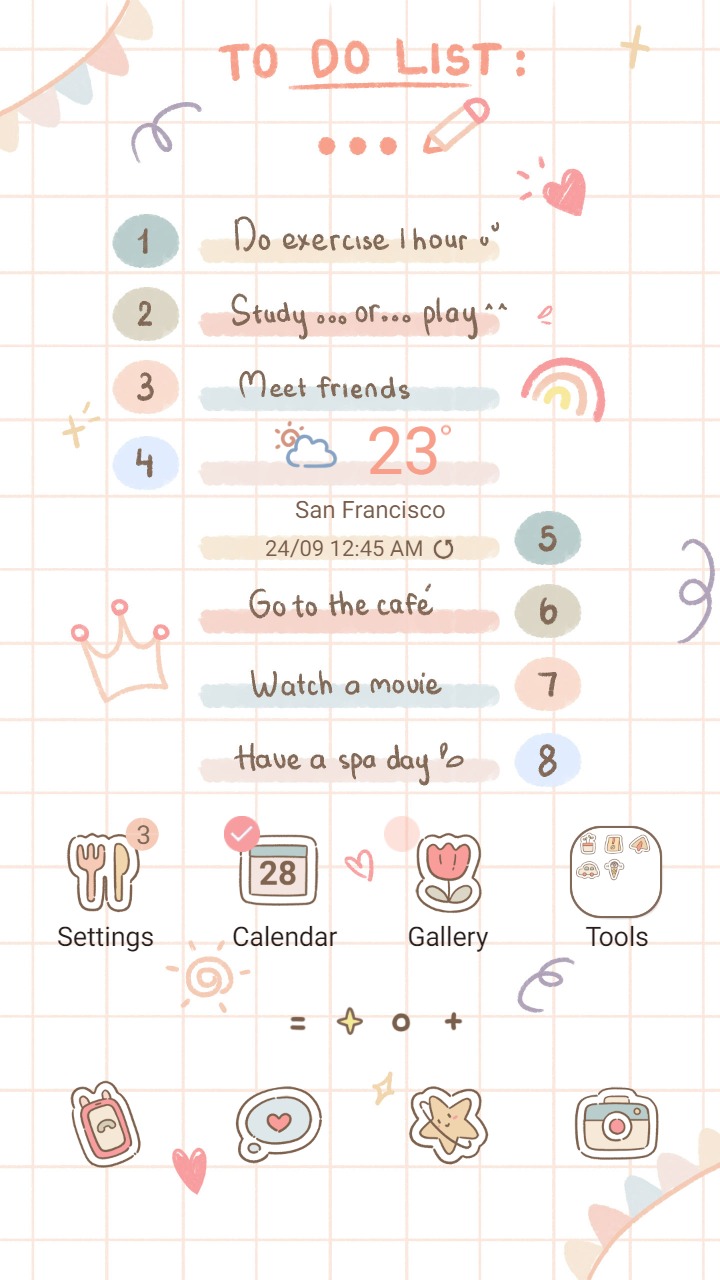 ❤️Mun❤️ To do list ~❤️ Premium Theme note paper of tasks that need to be done