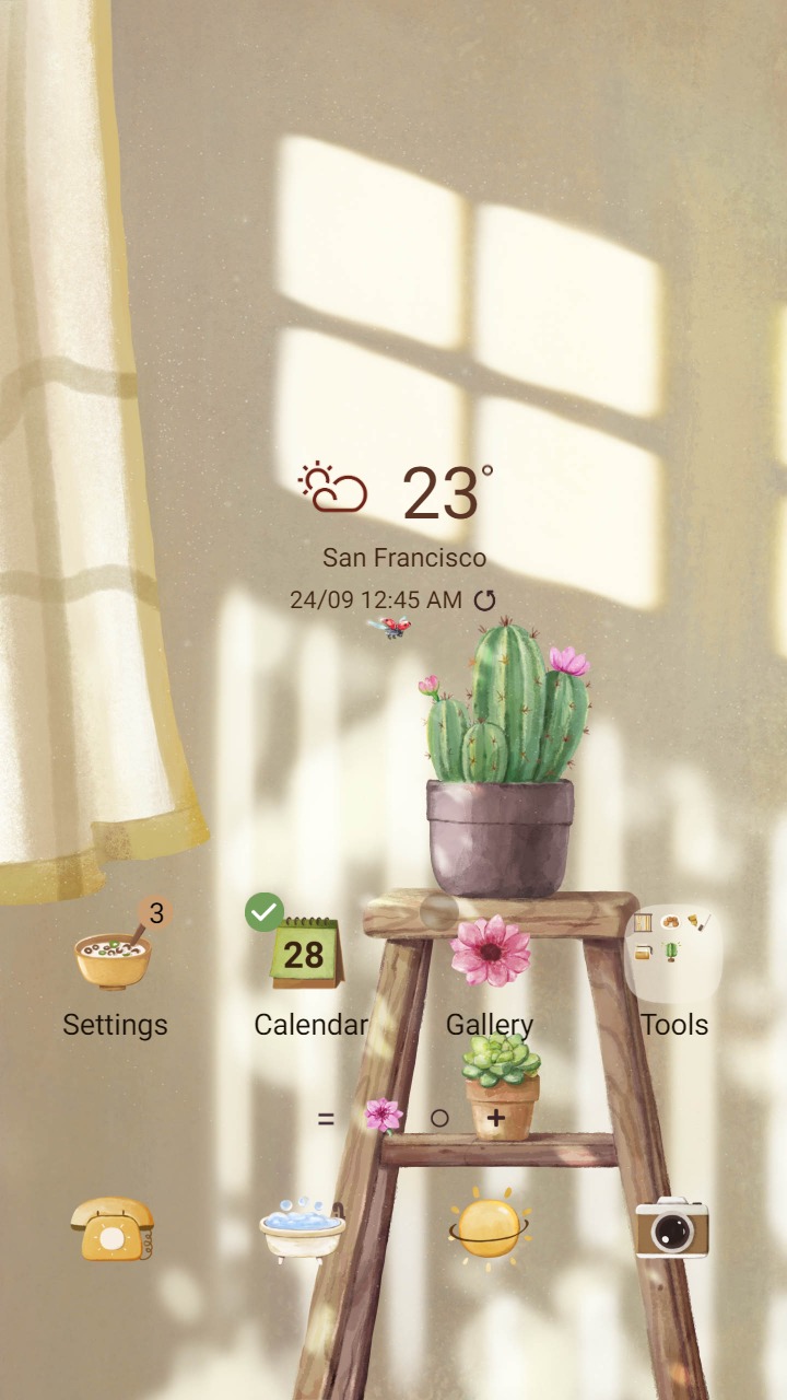 ❤️Mun❤️ Sunrise Serenity ~❤️ Premium Theme about chilling and calm cactus corner