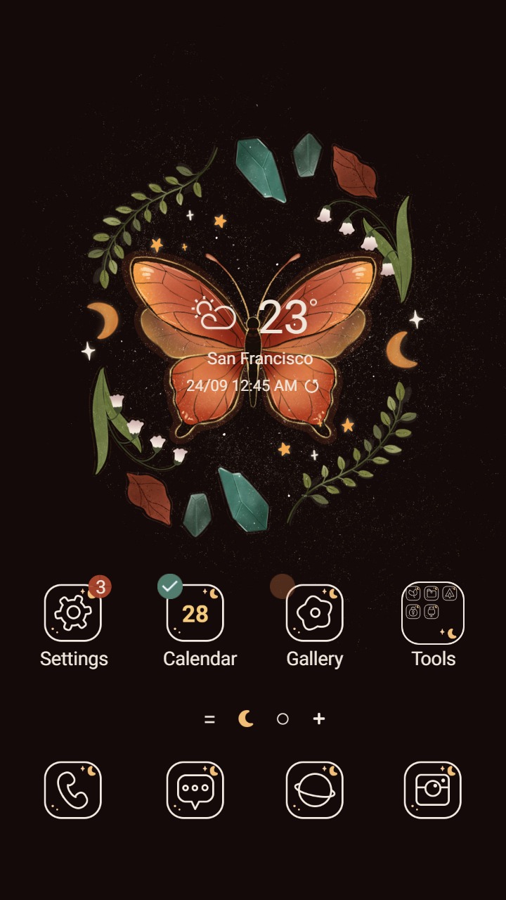 ❤️Mun❤️ Emperor Moth ~❤️ Premium Theme about the charming orange moth