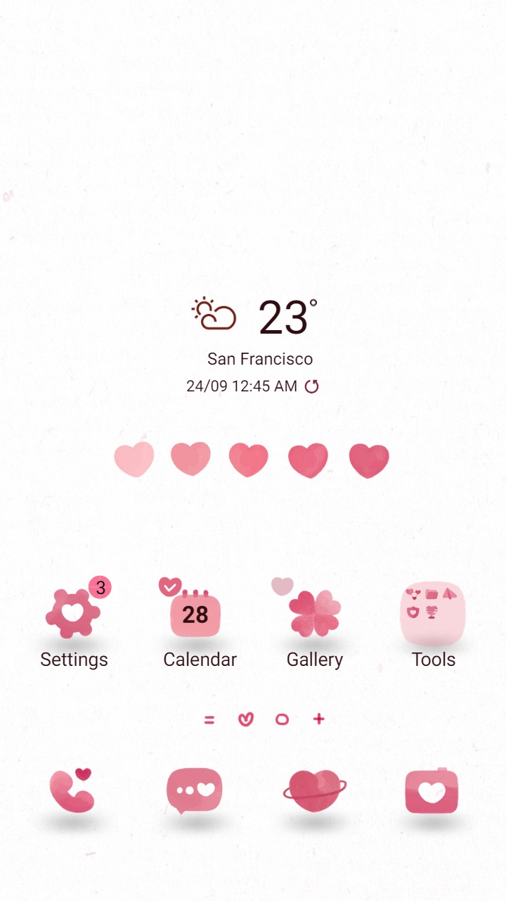 ❤️Mun❤️ Heart Emoji ~❤️ Premium Theme about simple love by heartstrings harmony