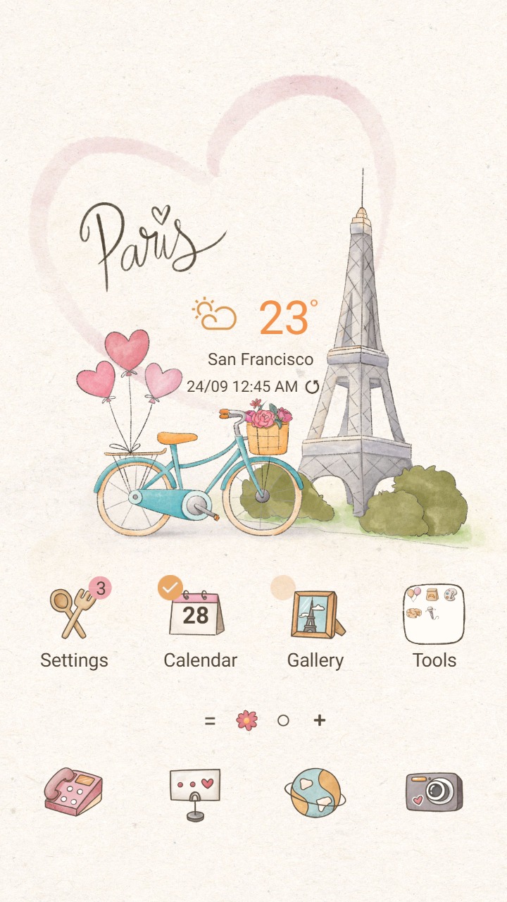 ❤️Mun❤️ Charming Paris Ride ~❤️ Premium Theme a little romance on a classic bike at Ephen Tower