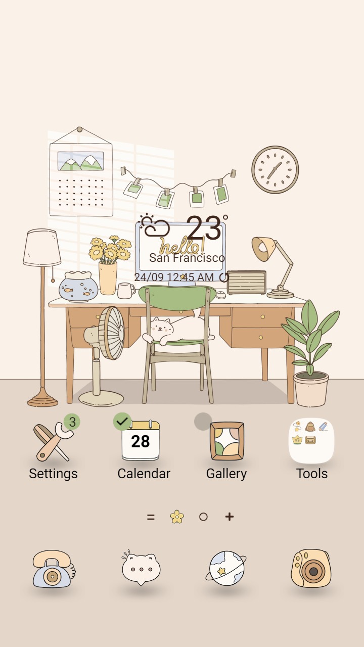 ❤️Mun❤️ Kitty Workspace ~❤️ Premium Theme kitten's simple working corner
