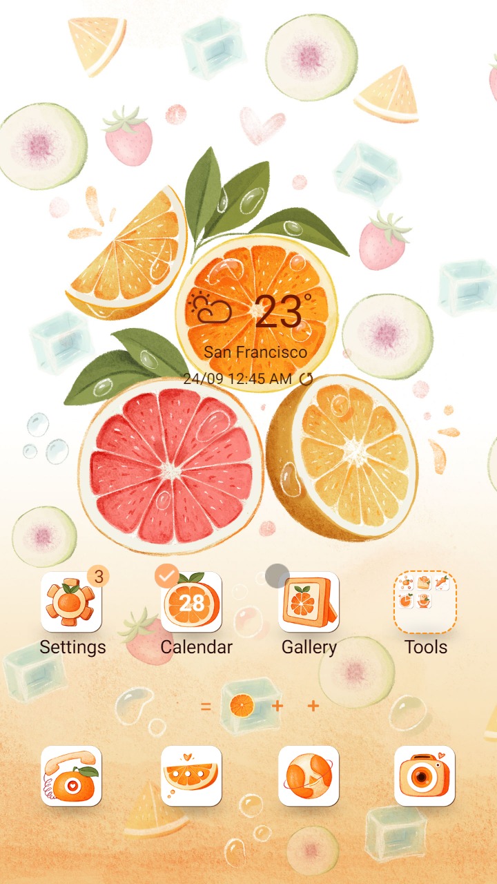 ❤️Mun❤️ Orange Breeze ~❤️ Premium Theme a refreshing orange breeze of tranquility and vibrance