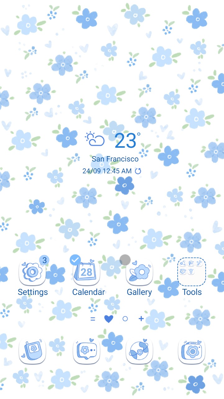 ❤️Mun❤️ Blue Blossom ~❤️ Premium Theme blue evokes feelings of relaxation and calmness