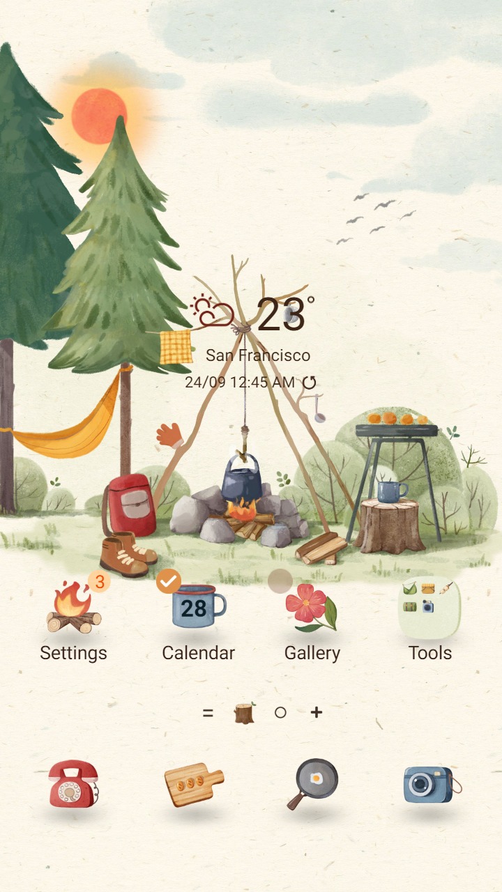 ❤️Mun❤️ Healing in the forest ~❤️ Premium Theme relaxing camping in the forest