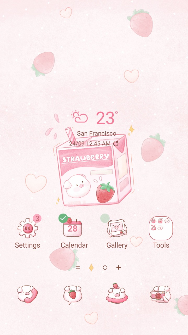 ❤️Mun❤️ Sweet Strawberry Milk ~❤️ Premium Theme to the luscious flavor of strawberry goodness