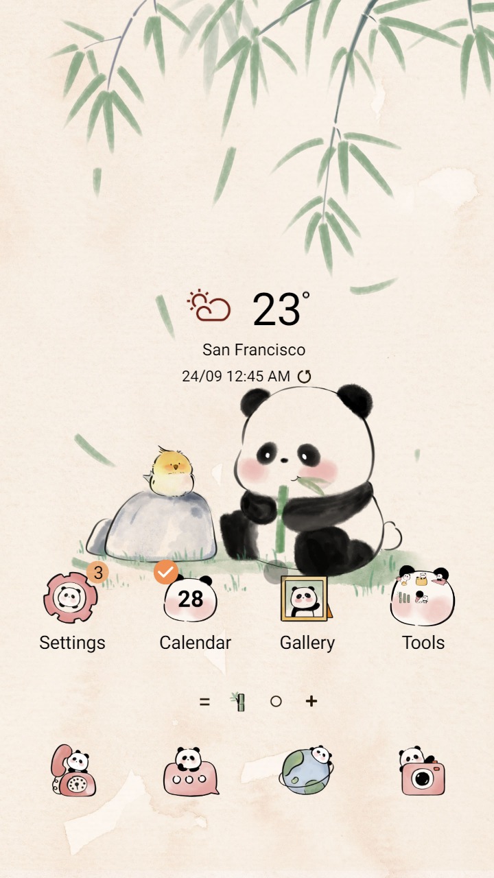 ❤️Mun❤️ Adorable Little Panda ~❤️ Premium Theme this cuddly companion will melt your heart