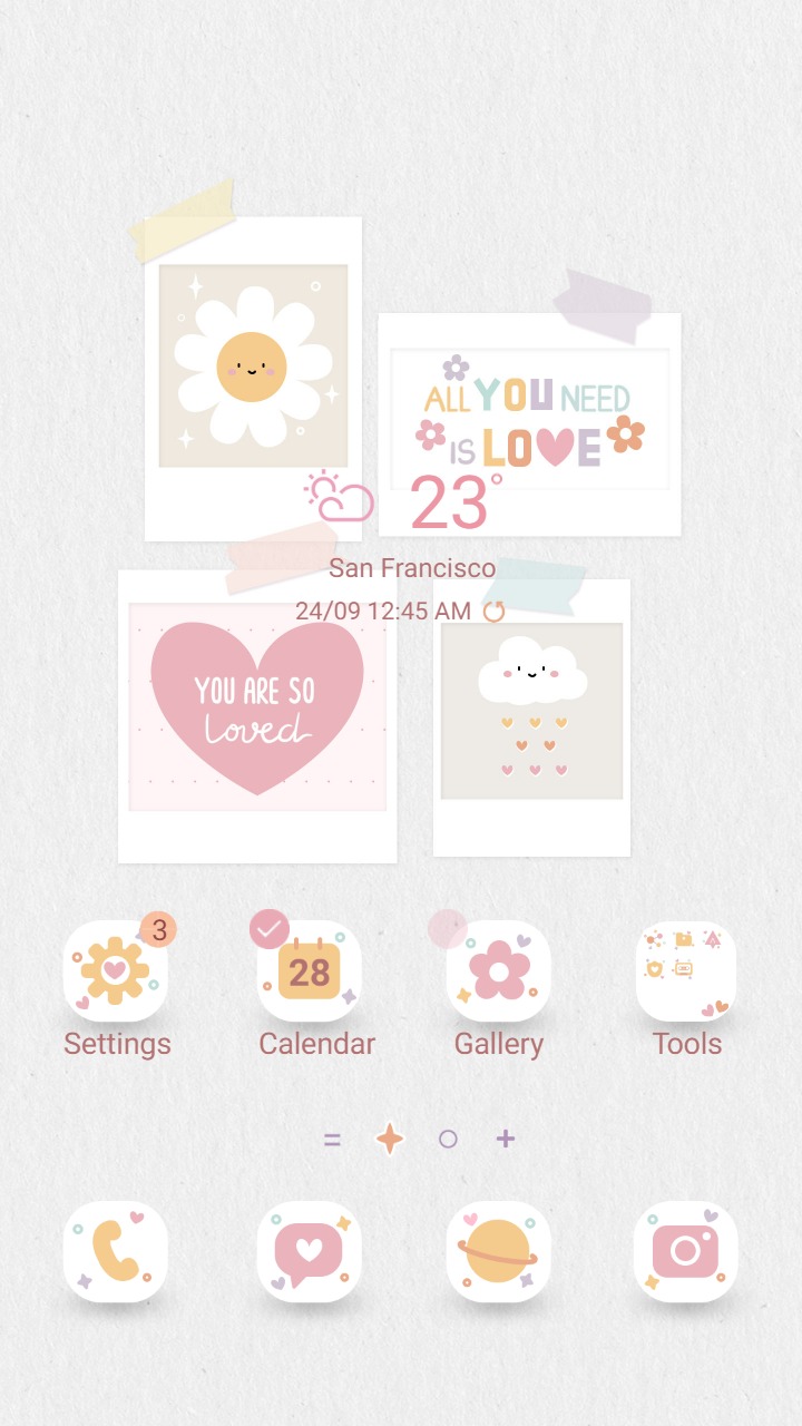 ❤️Mun❤️ Lovely Polaroids ~❤️ Premium Theme adorable polaroids stuck to the wall